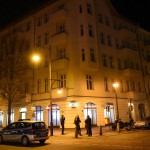 Scheiben an Santander Bank zerstört