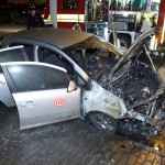 Auto der Deutschen Bahn abgefackelt