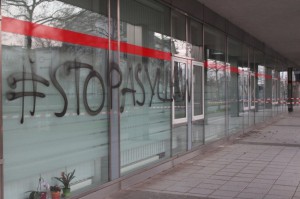 Ausländerfeindliche Schmiererei