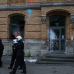 Farbe gegen Wache von Bundespolizei