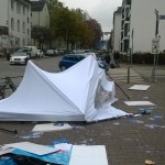 AfD-Stand kaputtgemacht