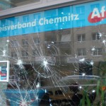Zweimal Steine gegen AfD-Büro, einmal Farbe