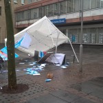 AfD-Infostand beendet