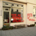 Architektenbüro besprüht