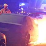 Auto von Nazi angezündet