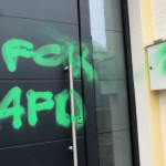 Farbe gegen Haus von Arno Enners (AfD)
