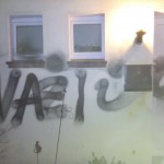 Haus von Eckhard Aden (NPD) beschmiert