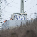 Kabelbrand an Bahntrasse