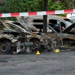 Autos der Deutschen Bahn abgefackelt