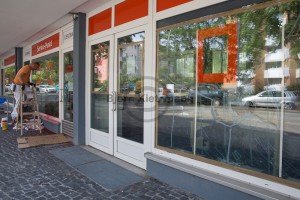 Paint & stone attack on GESOBAU office