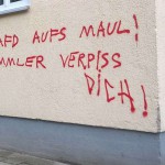 Sprühereien an AfD-Privatadressen