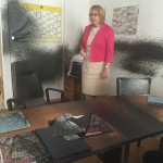 Steine und Bitumen gegen CDU-Büro