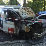SPD-Wahlkampfbus abgefackelt