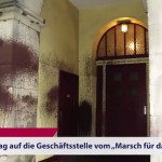 Farbe gegen Büro des "Bundesverband Lebensrecht"
