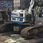 Bohrbagger auf Cuvry-Brache angezündet
