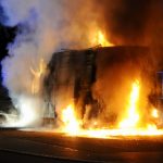 Zwei Transporter der Richter Media Group abgefackelt