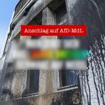 Farbe gegen Haus von Karin Wilke (AfD)