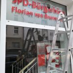 Steine gegen SPD-Büro