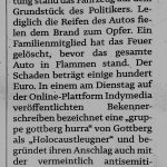 Auto von Wilhelm von Gottberg (AfD) angezündet