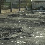 Sech Fahrzeuge der Deutschen Bahn abgefackelt
