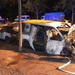 LIDL-Transporter abgefackelt