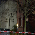 Farbe gegen Wohnhaus von Olaf Scholz und Polizeicontainer angefackelt