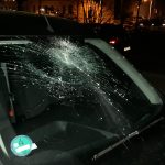 Auto von Daniel Sebbin (IB) beschädigt