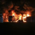 LKW der Massak Logistik GmbH abgefackelt