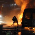 Transporter der Bundespolizei abgefackelt
