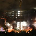 Feuer auf Großbaustelle der CG-Gruppe