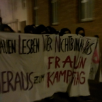 Farbbeutelwürfe bei feministischer Sponti