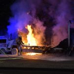 DB Schenker LKW abgefackelt