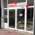 Farbbeutel gegen CDU-Büro