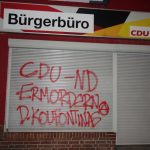 Parolen an CDU-Büros gesprüht