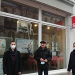 Stein in SPD-Büro geflogen und gesprühte Parolen