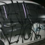 Vonovia-Firmenwagen besprüht
