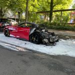Ferrari abgefackelt