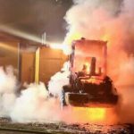 Baustelle von Luxusapartments mit Feuer angegriffen