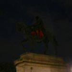 Farbe auf Kaiser Wilhelm-Statue