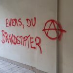 Farbe gegen Büro von Stefan Evers (CDU)