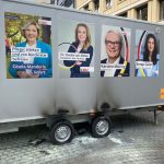 Feuer an CDU-Wahlkampfwagen