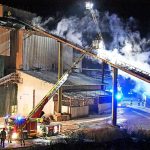 Brand in Kieswerk