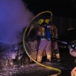 Fahrzeugt der Firma "Ga-tec" angezündet
