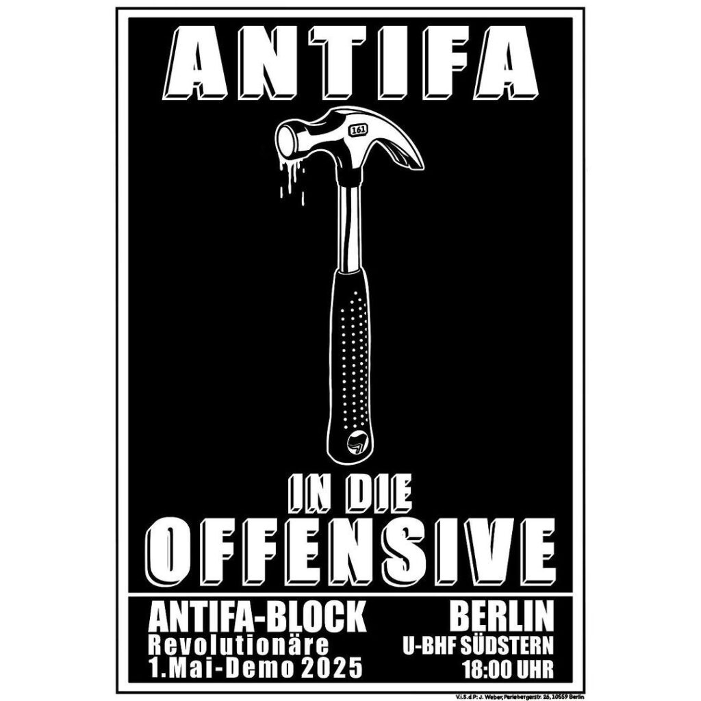 Plakat zum Antifa-Block 2025