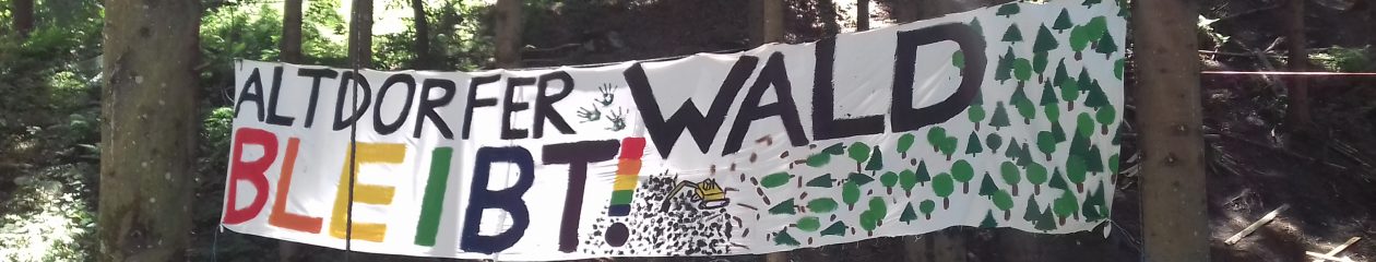 Waldbesetzung Altdorfer Wald