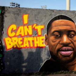 Bild eines Grafitto von Georg Floyd