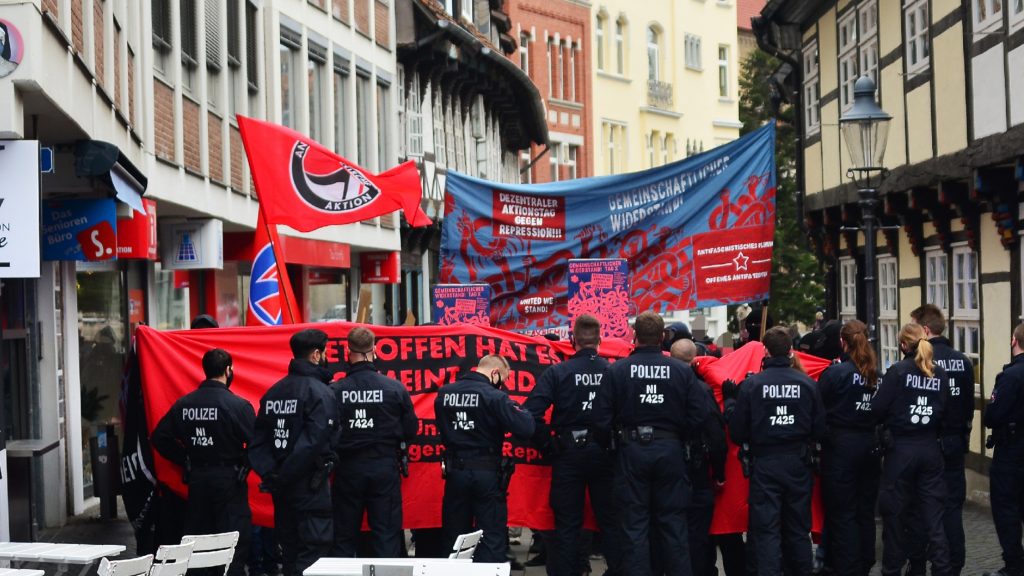 Foto des Protests in der Innenstadt