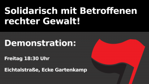 Sharepic: Aufruf zur Demo am 12.03.2021