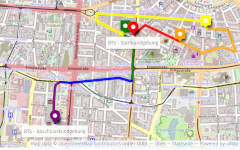 Thumbnail mit Übersichtskarte der Demoroute