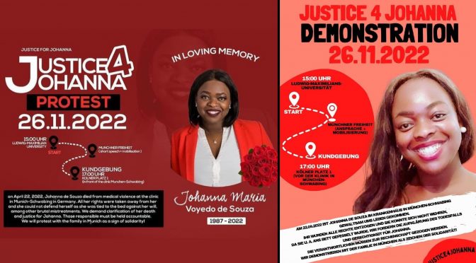 demonstration in münchen – Justice for Johanna de sousa